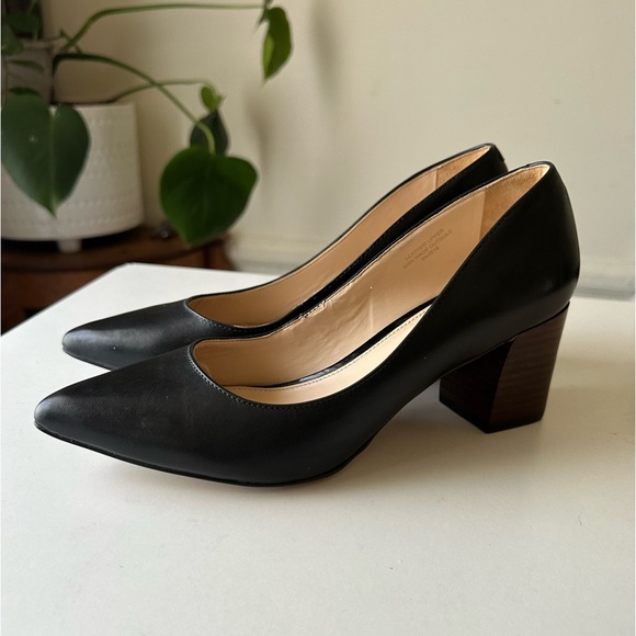 Kurt Geiger CARVELA Block Heel Shoes in Black with Brown Heel Size 37 - Picture 4 of 14